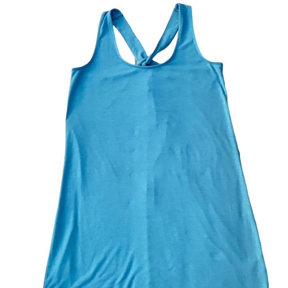 Old Navy Aquamarine Criss Cross Back T-shirt Swing Dress